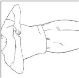 leg crossing with muscle tensing illustration