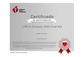 ESXM CPRiS First Aid Certificate of Participation image