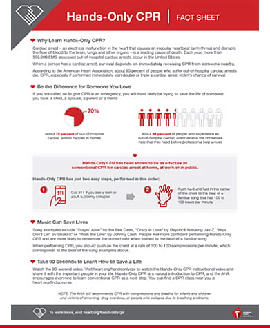 Hands-Only CPR Fact Sheet