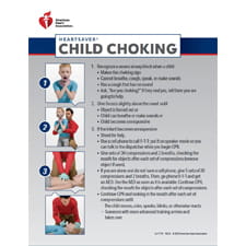 Child Choking reference card - Download image