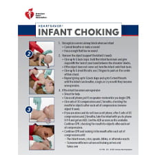 Infant Choking reference card - download image